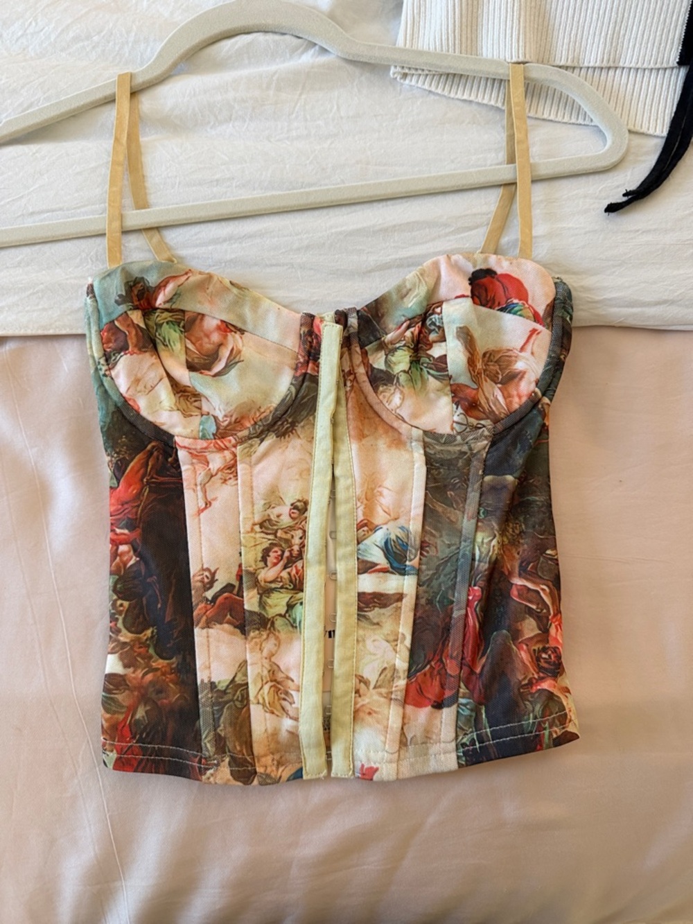 superdown Renaissance Print Bustier Camisole in Multicolor